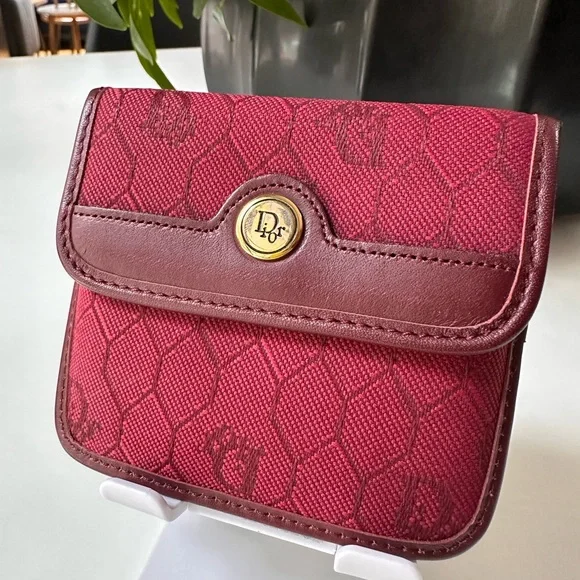 Vintage Christian Dior honeycomb coin/card pouch - Picture 1 of 7
